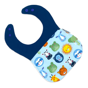 Classic Bib - Jungle Potraits Blue