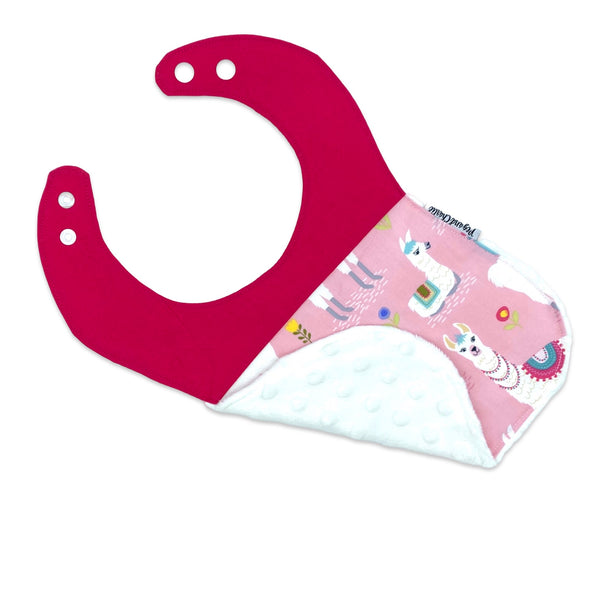 Classic Bib - Llama Pink