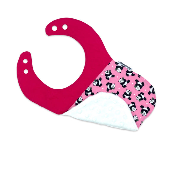 Classic Bib - Tossed Pandas Pink