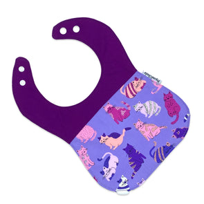 Classic Bib - Purple Cats