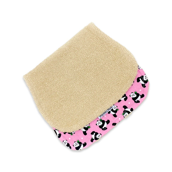 Burp Cloth - Tossed Pandas Pink