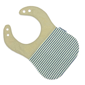 Classic Bib - Denim and Cream Stripe