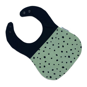 Classic Bib - Black Spots Green