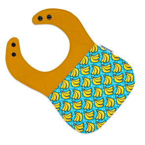 Classic Bib - Bananas on Blue