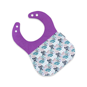 Classic Bib - Rabbits Purple