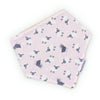 Gift Set - Dribble Bib, Burp Cloth & Teething Ring - Tossed Sheep Pink