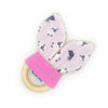 Gift Set - Dribble Bib, Burp Cloth & Teething Ring - Tossed Sheep Pink