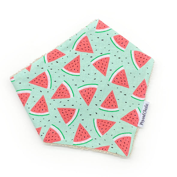 Gift Set - Dribble Bib, Burp Cloth & Teething Ring - Watermelons