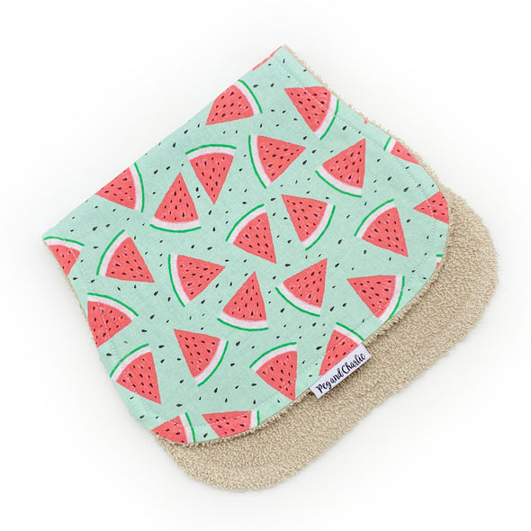 Gift Set - Dribble Bib, Burp Cloth & Teething Ring - Watermelons