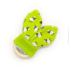Gift Set - Dribble Bib, Burp Cloth & Teething Ring - Tossed Sheep Green