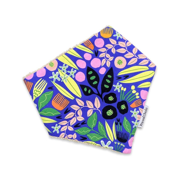 Gift Set - Dribble Bib, Burp Cloth & Teething Ring - Pop Midnight Floral