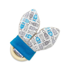 Teething Ring - Mini Owls Blue