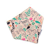 Gift Set - Dribble Bib, Burp Cloth & Teething Ring - Peach Love Jungle