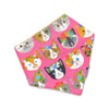 Gift Set - Dribble Bib, Burp Cloth & Teething Ring - Flower Crown Cats