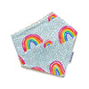 Gift Set - Dribble Bib, Burp Cloth & Teething Ring - Sunshine Rainbow