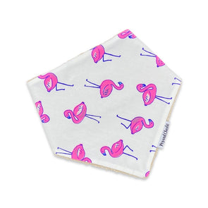Bandana Dribble Bib - Fluoro Flamingo