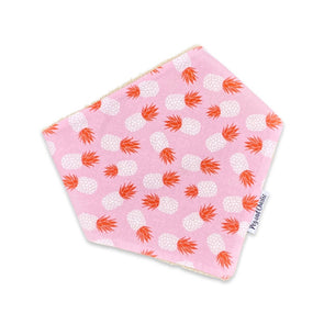 Bandana Dribble Bib - Tossed Pineapples Pink