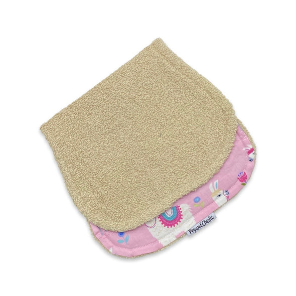 Burp Cloth - Llamas Pink