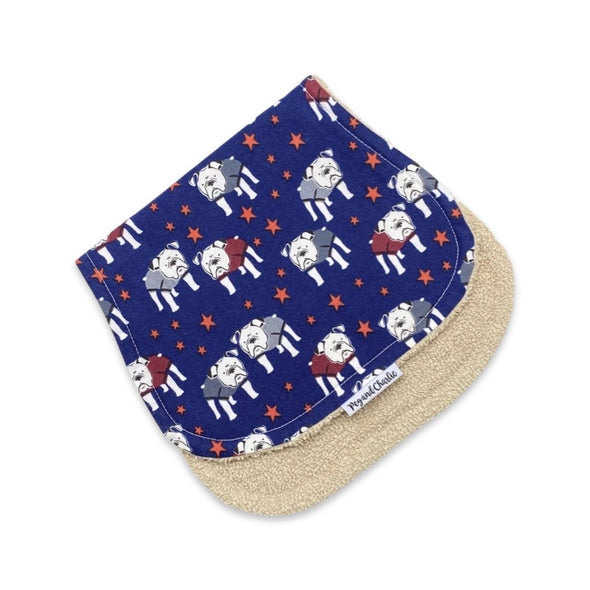 Gift Set - Dribble Bib, Burp Cloth & Teething Ring - Bulldogs