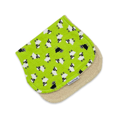 Burp Cloth - Tossed Sheep Green