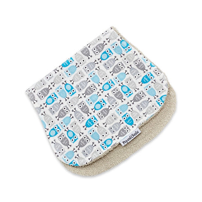 Burp Cloth - Mini Owls Blue