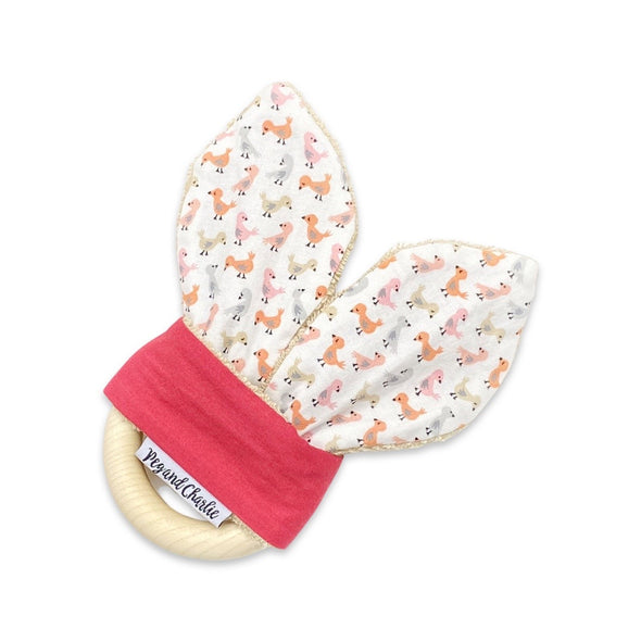 Gift Set - Dribble Bib, Burp Cloth & Teething Ring - Chickies