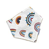 Gift Set - Dribble Bib, Burp Cloth & Teething Ring - Boho Rainbow