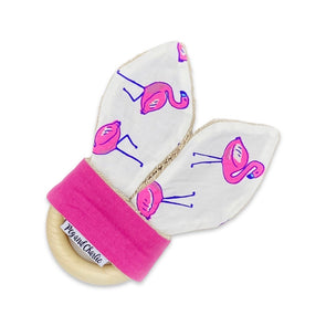 Teething Ring - Fluoro Flamingo