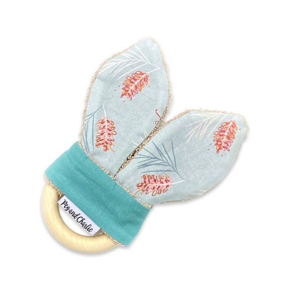 Gift Set - Dribble Bib, Burp Cloth & Teething Ring - Bottle Brush