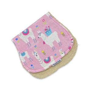 Burp Cloth - Llamas Pink