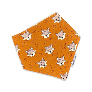Bandana Dribble Bib - Fox Faces Rust