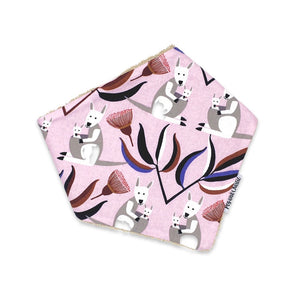 Bandana Dribble Bib - Kangaroo Pink