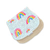 Gift Set - Dribble Bib, Burp Cloth & Teething Ring - Sunshine Rainbow