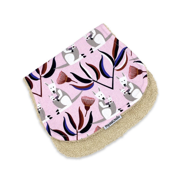Burp Cloth - Kangaroo Pink